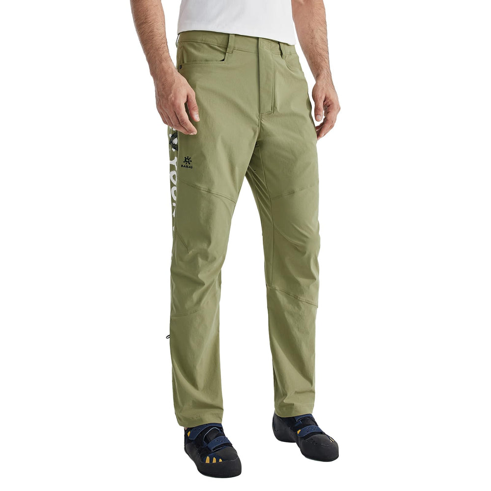 KAILAS men's climbing pants front view showing lightweight stretch for dynamic moves
