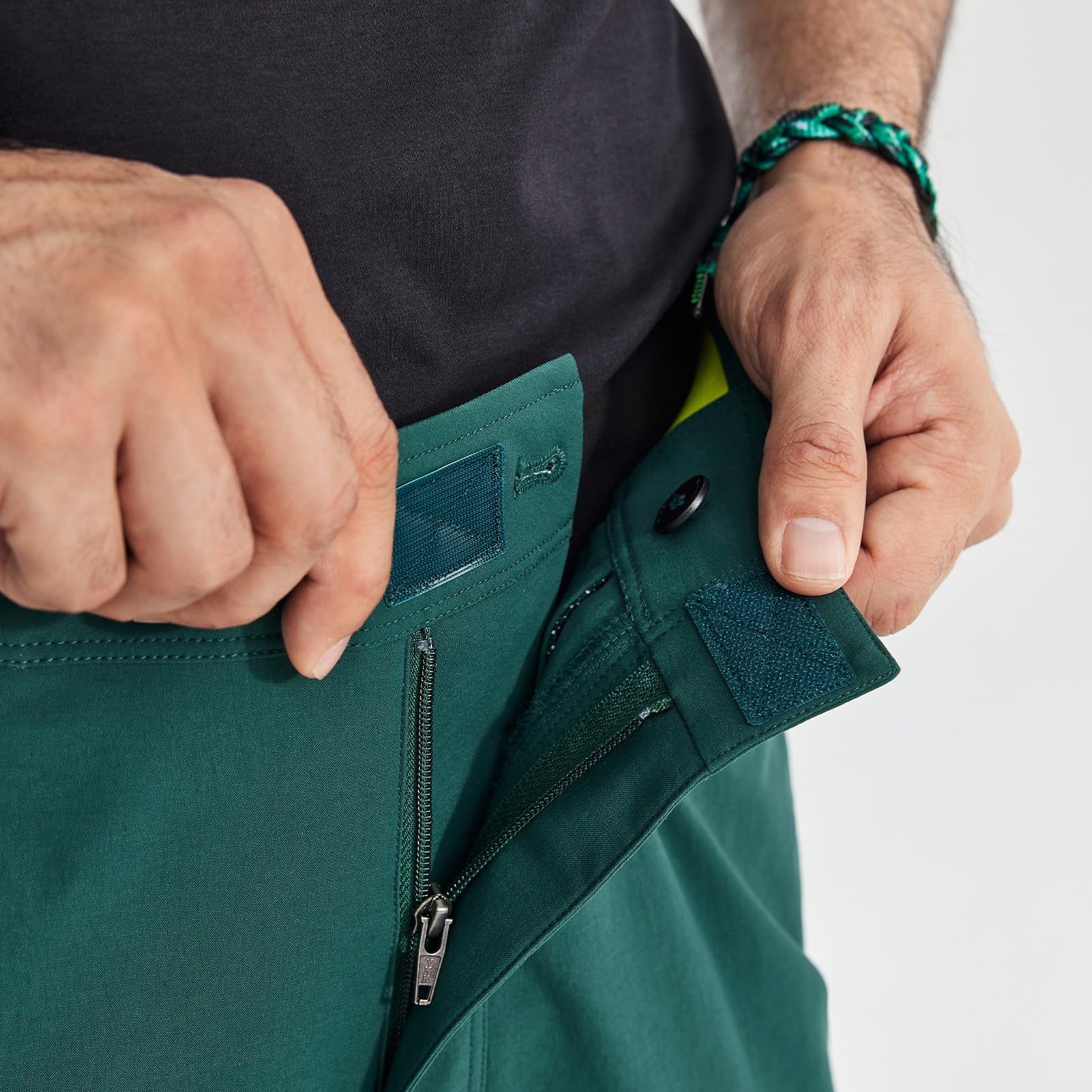 KAILAS water-repellent finish helps shed light rain during outdoor sessions
