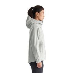 KAILAS women's hiking jacket back view featuring adjustable hood for windy trails