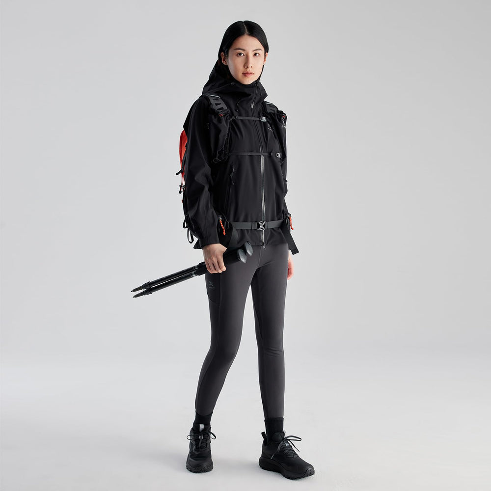 KAILAS women's hiking jacket side view showing lightweight profile for active trail wear.