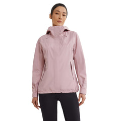 KAILAS women's raincoat hood closed shows waterproof protection for unpredictable showers.