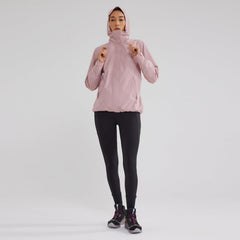 KAILAS women's raincoat packable compact shows easy storage during travel.