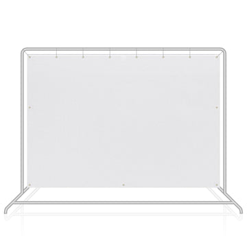 KAINOKAI 5x10ft white backstop ships with cable ties for quick setup.