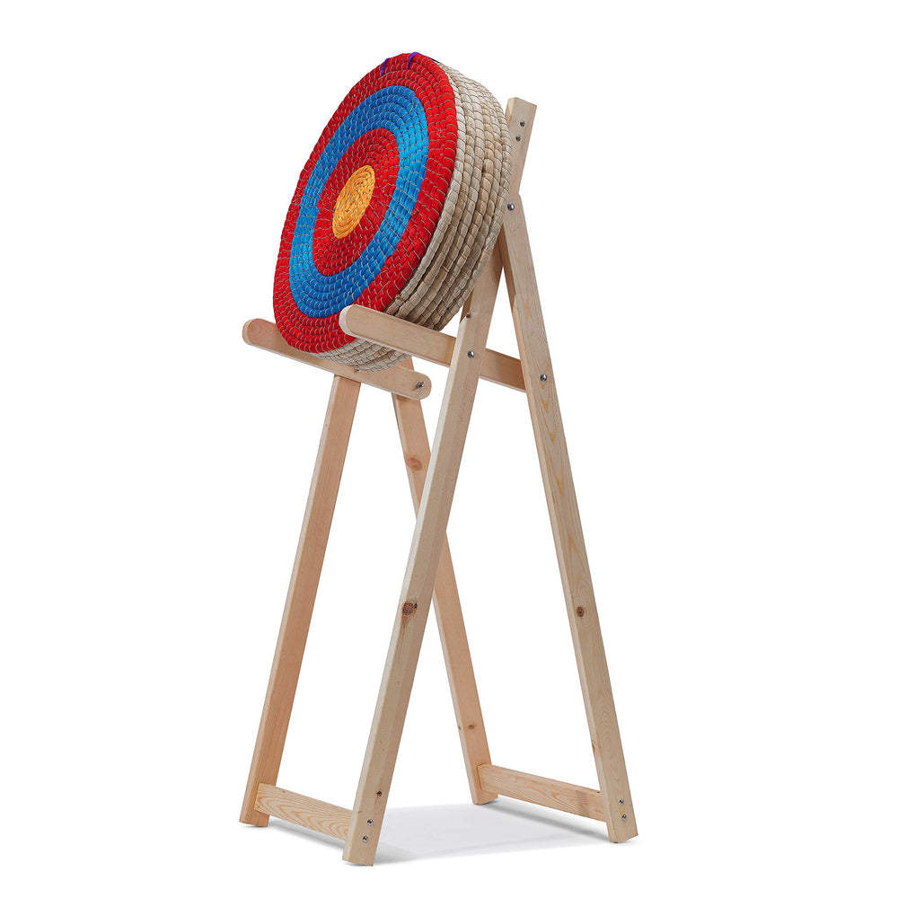 KAINOKAI archery stand showing easy portability for garden and park use.