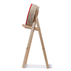 KAINOKAI wood target stand demonstrates strong, durable support for wide targets.