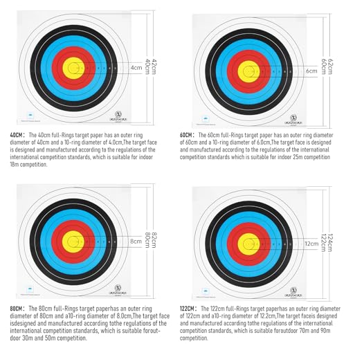 KAINOKAI 60cm target paper for indoor competition practice.