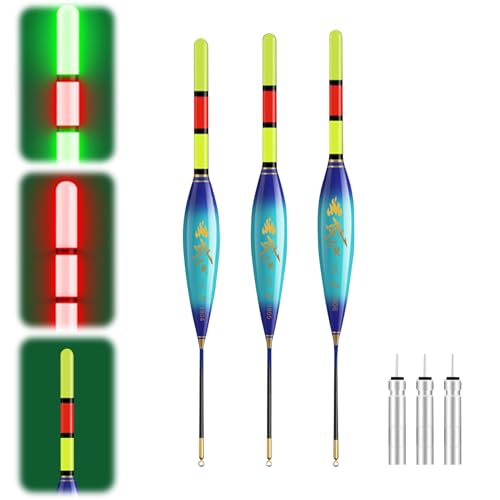 Kaiwern lighted slip bobbers with color-changing LED for easy night visibility.