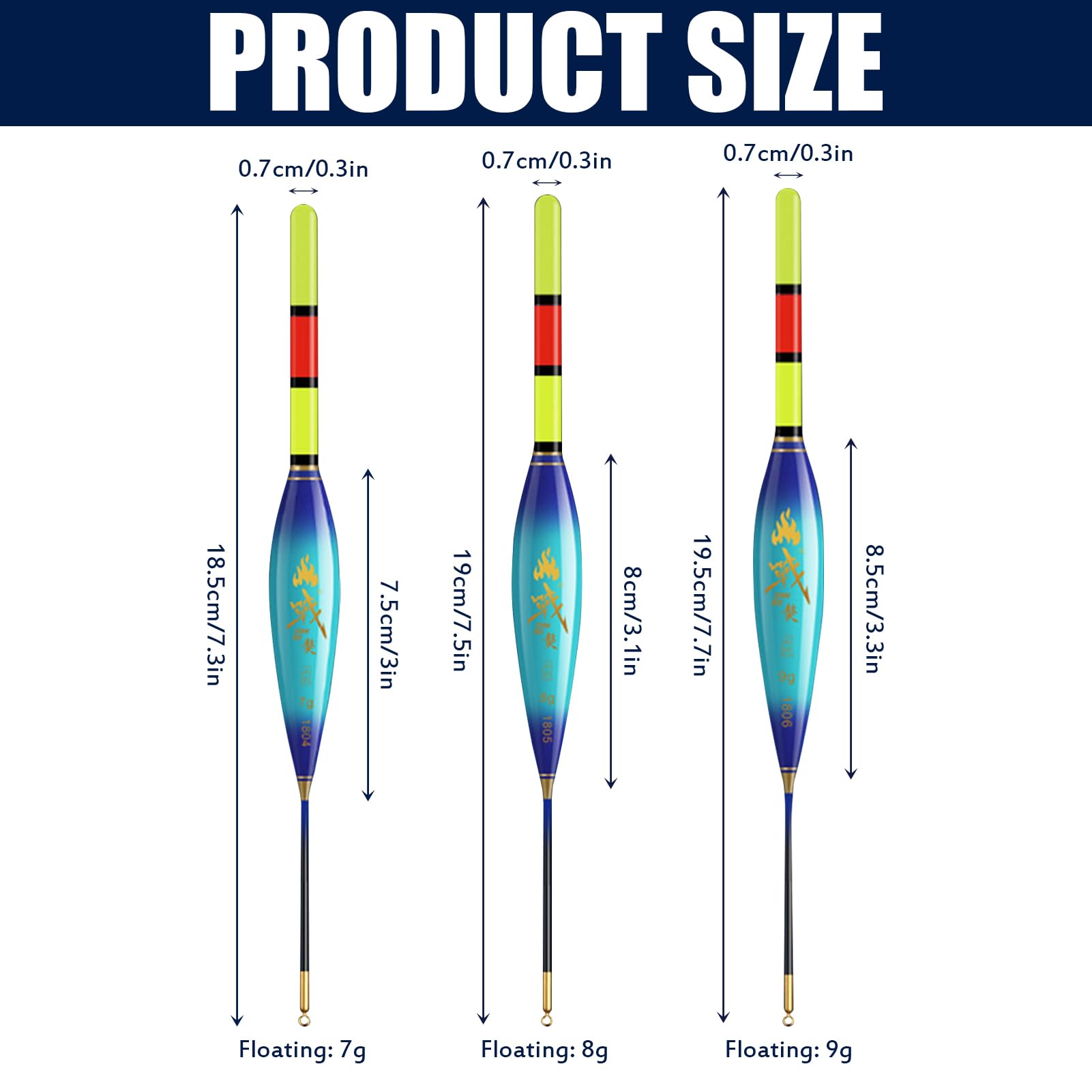 Kaiwern lighted slip bobbers 3-pack boosts bait visibility at various depths.