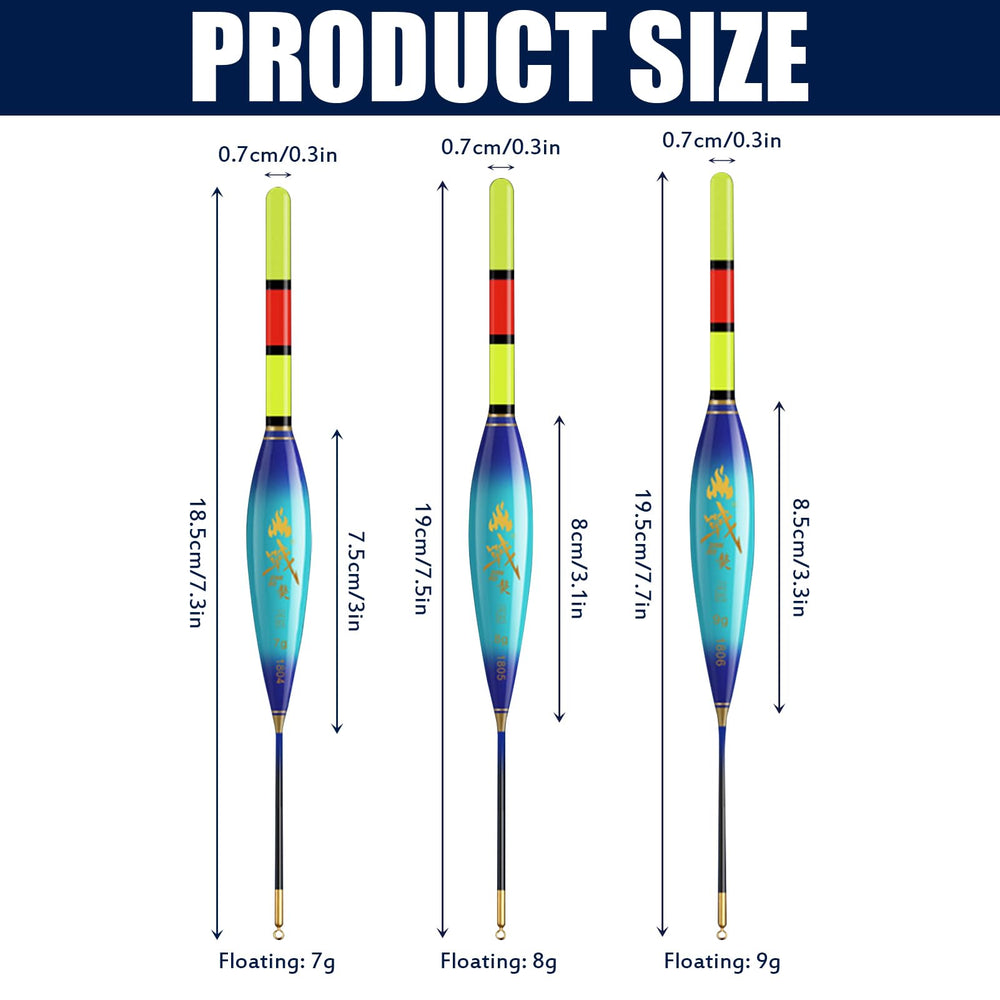 Kaiwern lighted slip bobbers 3-pack boosts bait visibility at various depths.