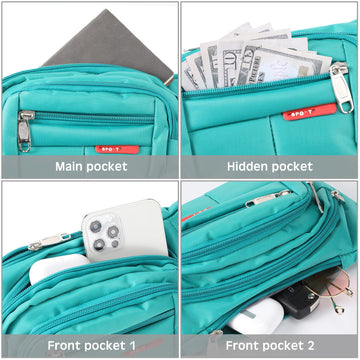 Kajaia Neon four-pocket design keeps essentials organized on the go.
