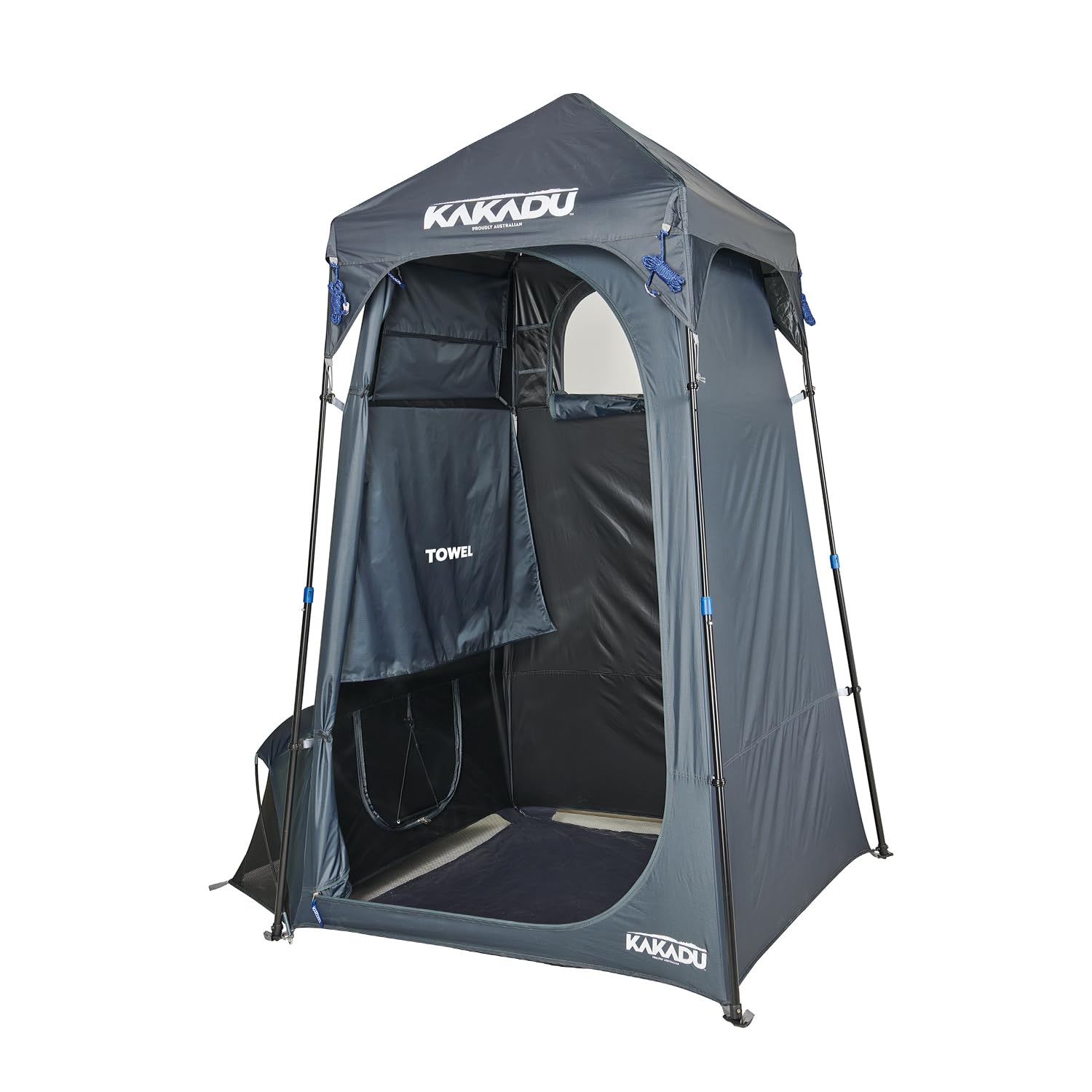 Kakadu Outback Shower Tent interior organizer stores toiletries