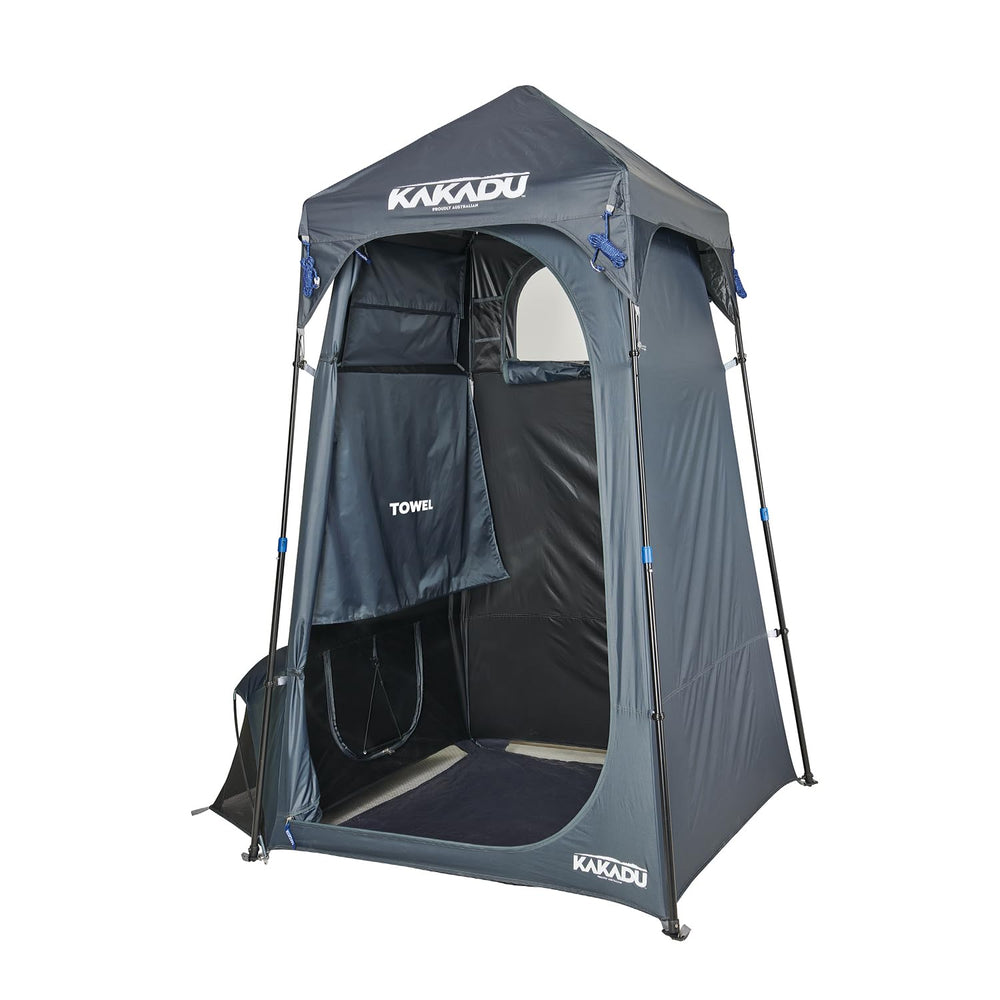 Kakadu Outback Shower Tent interior organizer stores toiletries