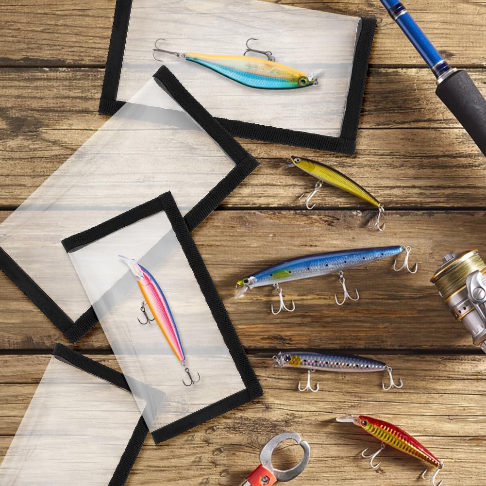 Close-up of clear PVC lure wrap material