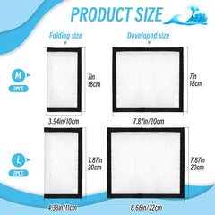 Two sizes included: large 20x11 cm and medium 18x10 cm