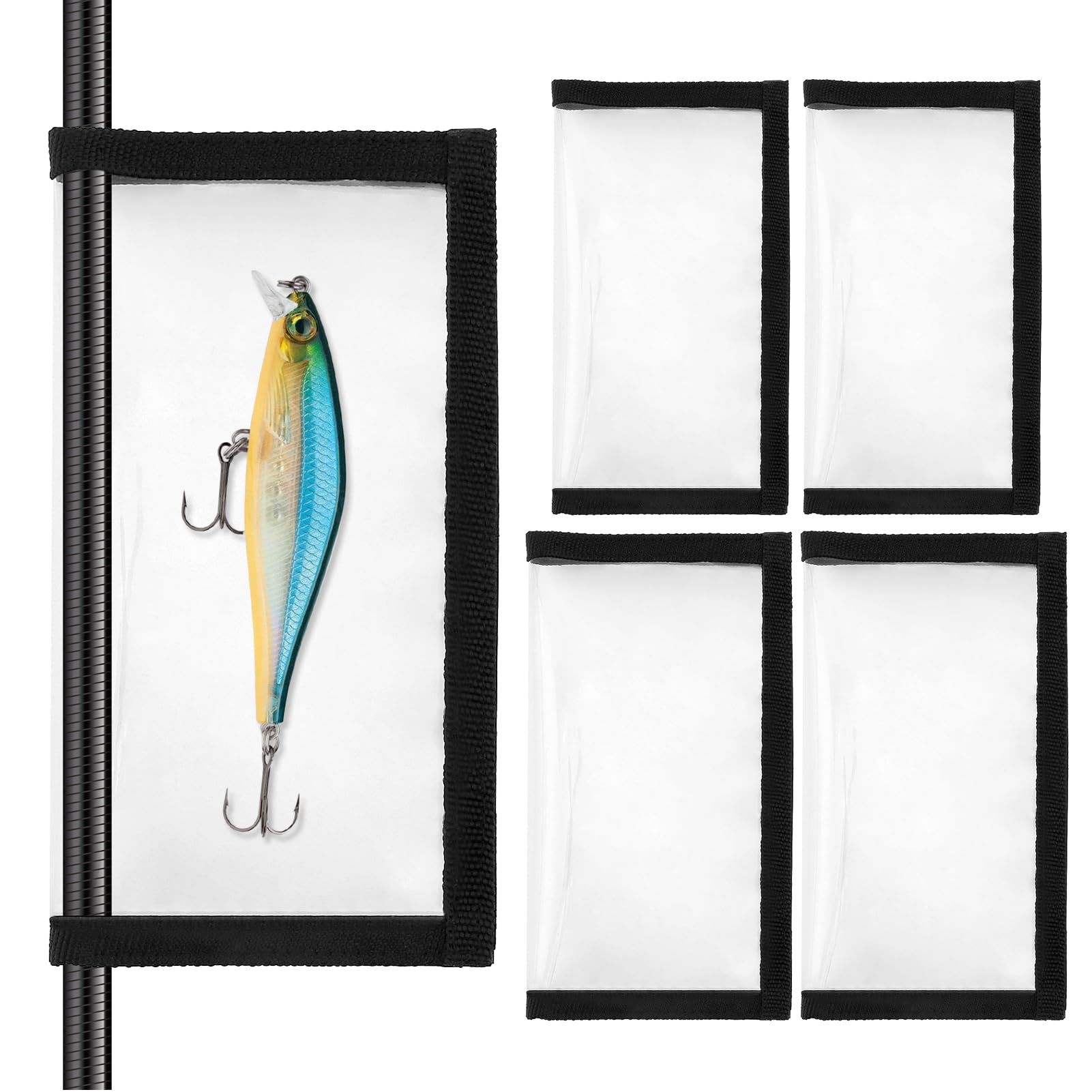 Lures stored in rod rack using lure wraps