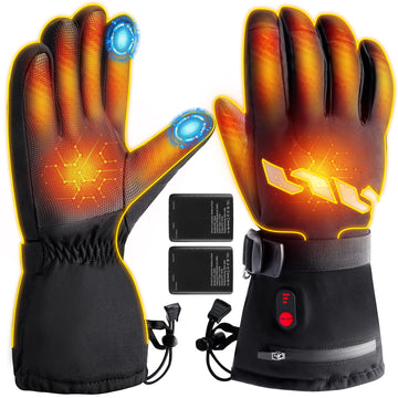 Kakashi heated gloves back view shows full-hand heat for steady warmth on cold days.