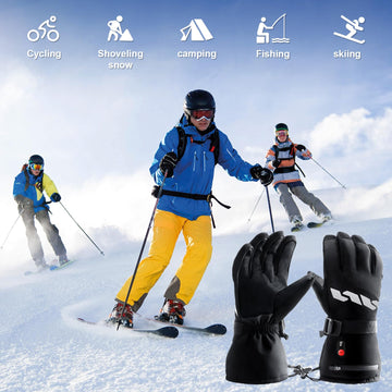 Kakashi heated gloves packaging includes batteries and charging cable
