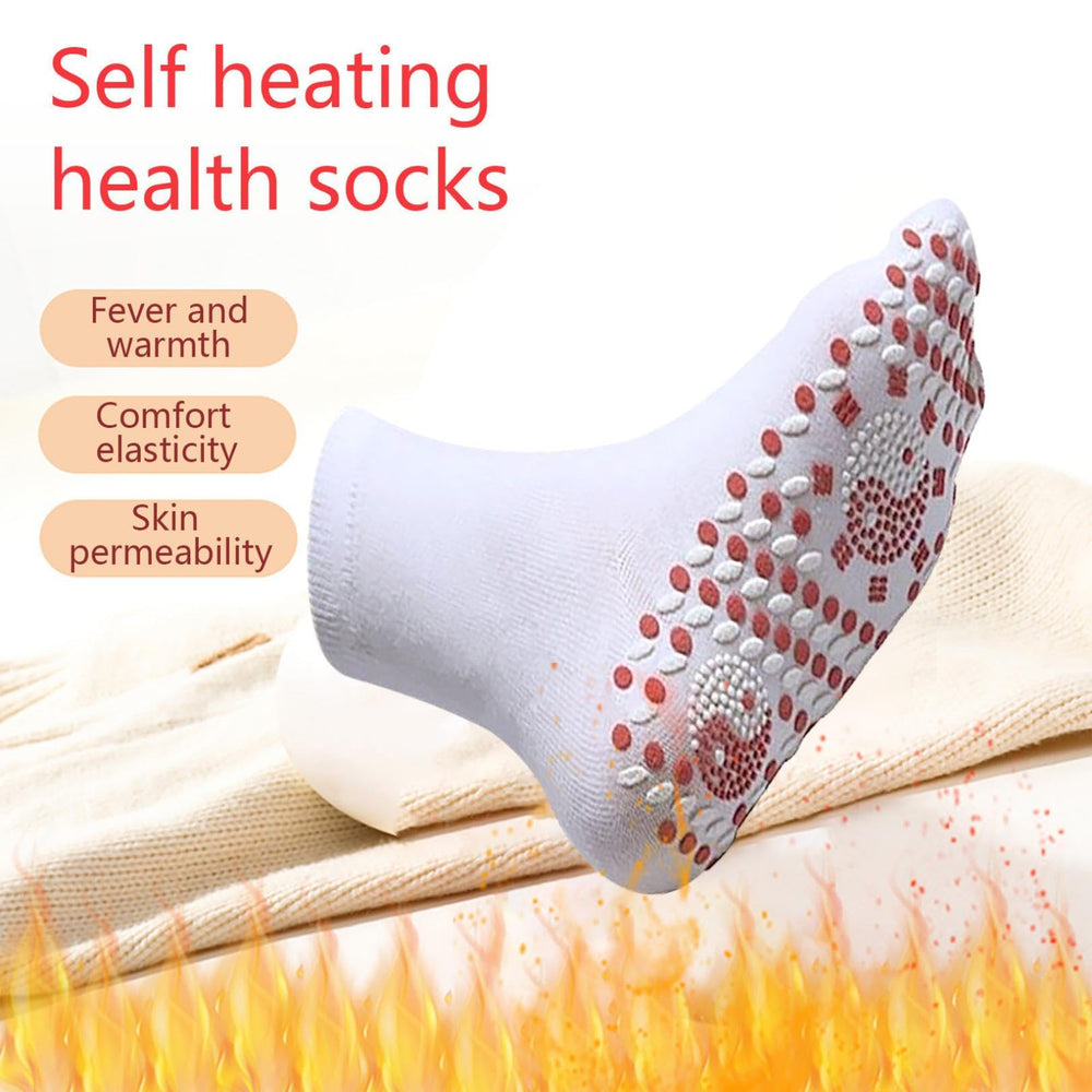 Kakina CMSX thermal socks back view highlighting ergonomic design for even warmth.