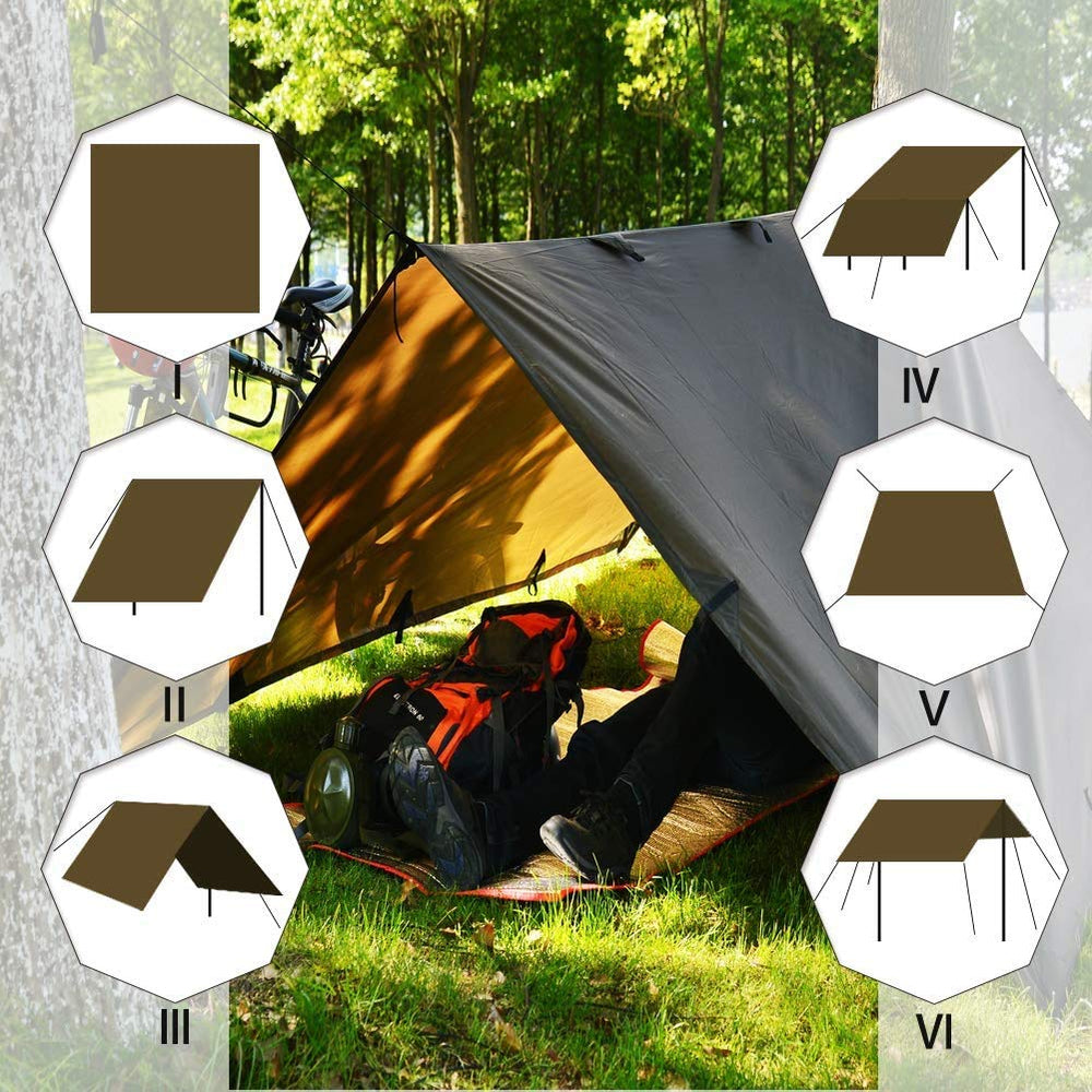KALINCO carrying bag tarp shows easy packing and fast deployment.
