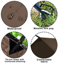 KALINCO tarp durable attachment loops highlight reinforced design for rugged setups.