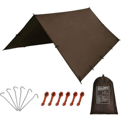 KALINCO waterproof camping tarp setup demonstrates reliable rain shelter ready for adventures.