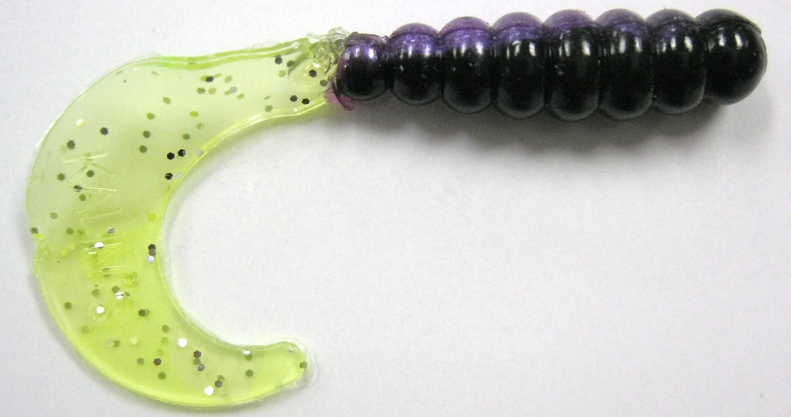 Kalin's 2in Triple Threat grub closeup highlights detailed tails for walleye and inshore fishing.