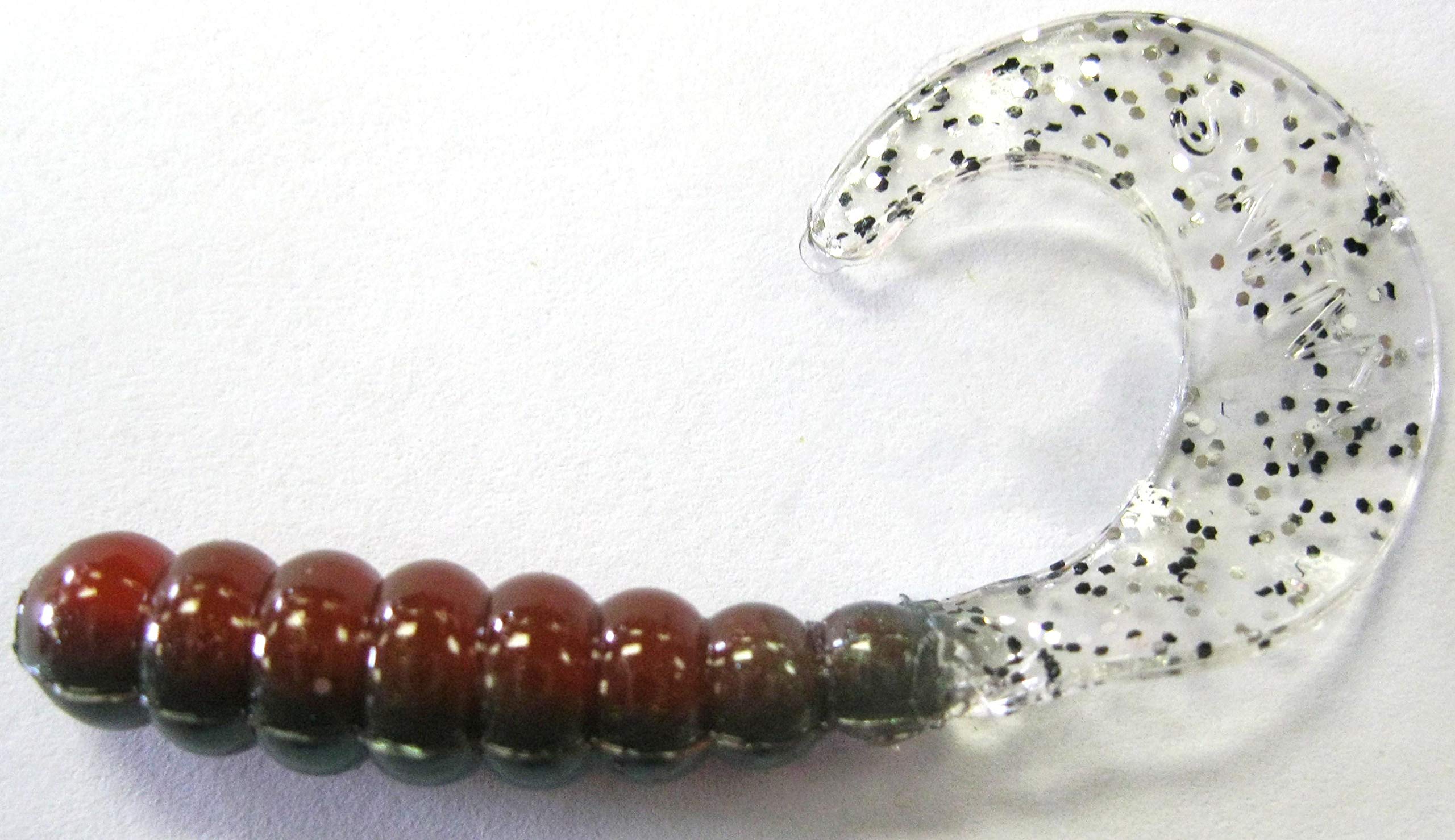 Kalin's 2-inch Triple Threat Grub pack front view showing vivid color blends for bass and panfish.