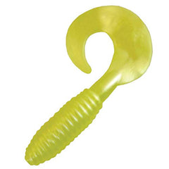Kalin's 5G10-545 Lunker Grub chartreuse pearl, ideal for versatile slow retrieves.