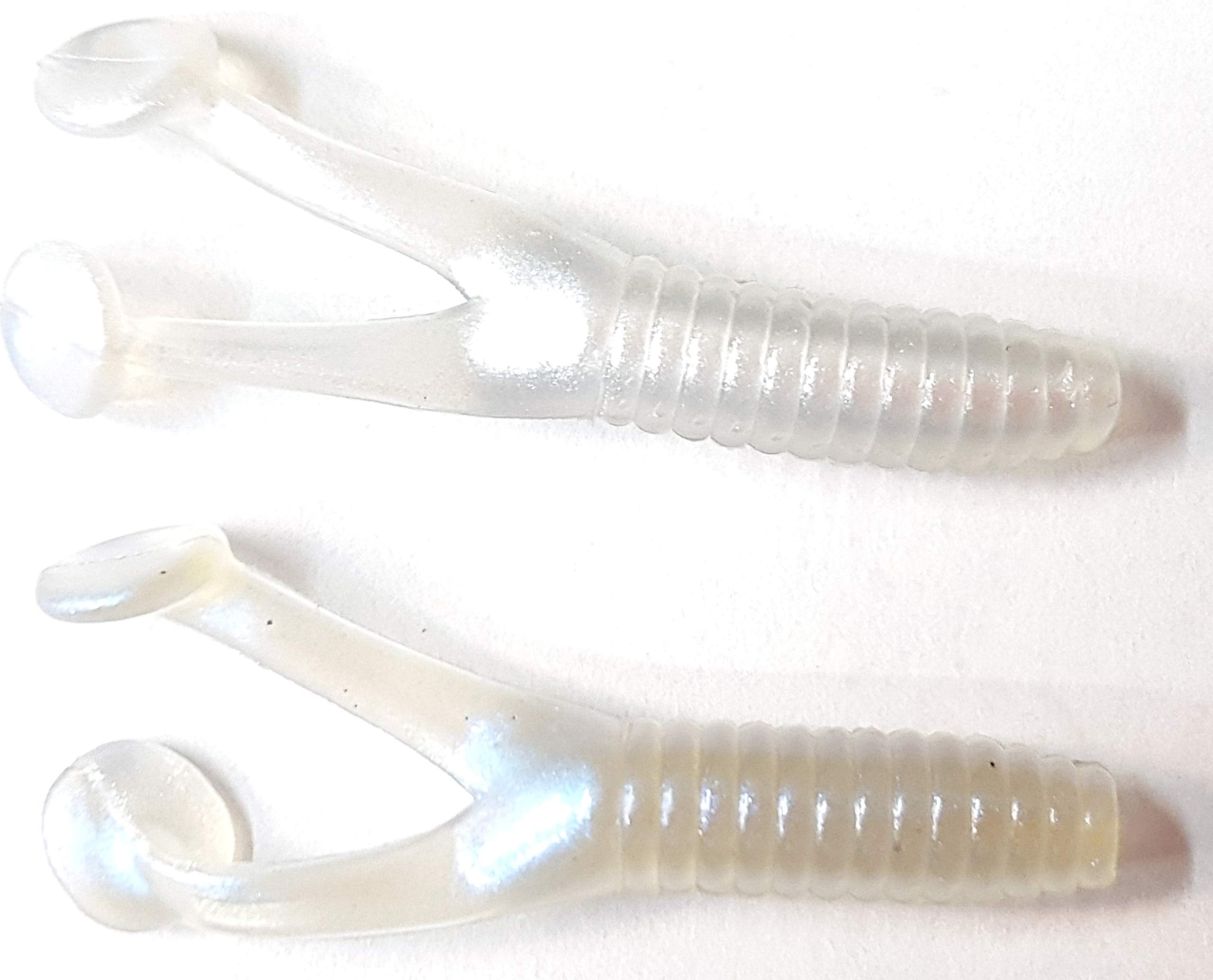Kalins Crappie Scrub Triple Threat Albino Shad on a jig for enticing panfish.