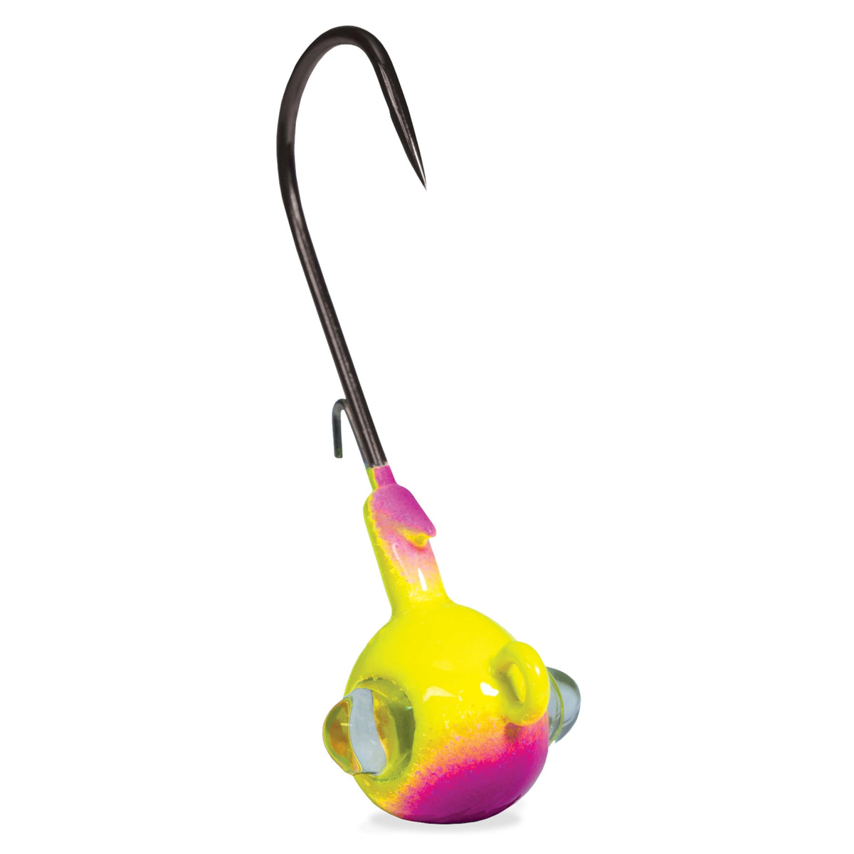 Kalin's Google Eye Jig Purple/Chartreuse 1/4 oz with glass eye attracts bites