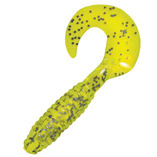 Kalin's Lunker Grub Chartreuse S&P 4-inch bait for panfish and larger species.