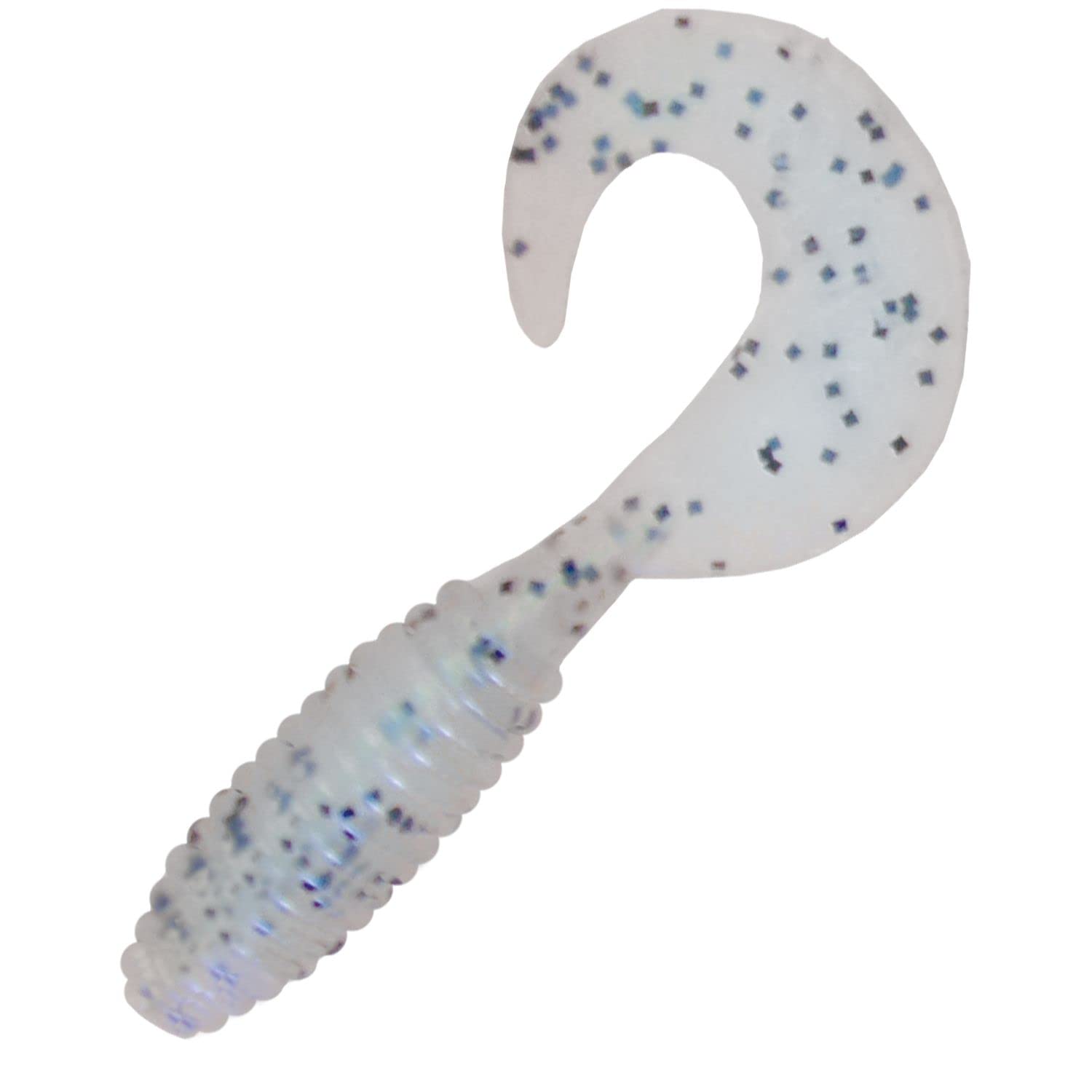 Kalin's Lunker Grub, Blue Pearl/Salt & Pepper, for ultra-slow action on freshwater fish.