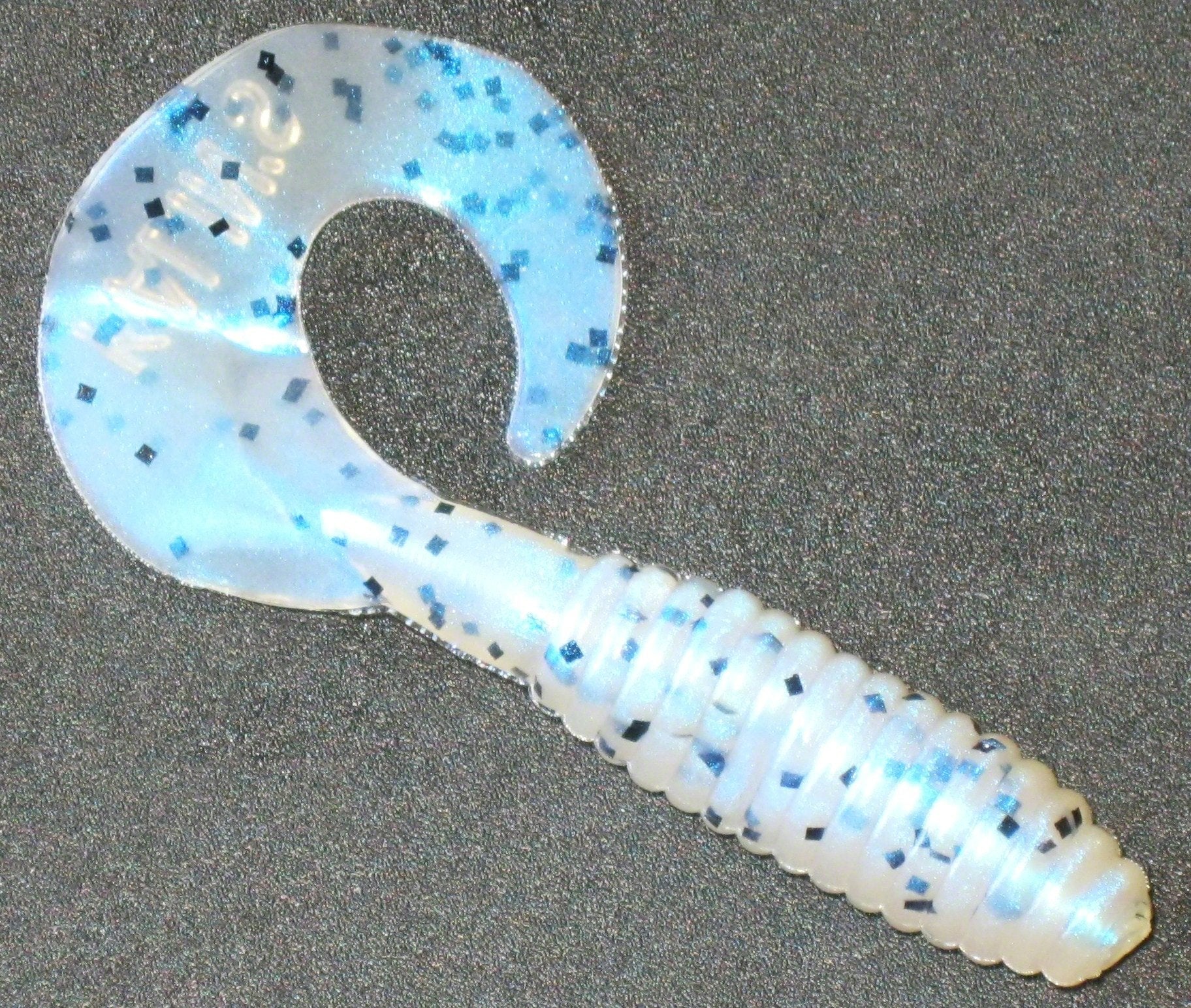 Kalin's Lunker grub closeup highlighting ultra-soft texture for smooth action.
