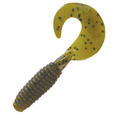 Kalin's Lunker Grub Green Pumpkin 5in tail action ideal for bass and panfish.