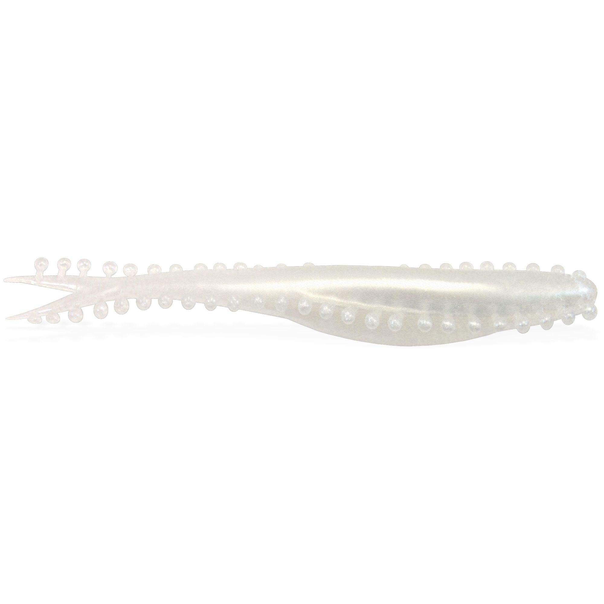 Kalins Tickle Minnow 5in Pearl action shot highlighting vibrating tentacles for increased strikes