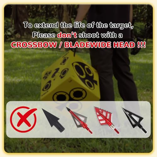 Kalkal Archery Target easy-arrow-removal protects arrow heads during reuse.