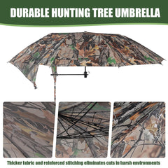 Kalkal camouflage pattern hunting umbrella blends with forest surroundings.