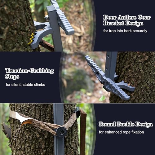 Kalkal climbing sticks highlight 300 lb capacity for sturdy support.
