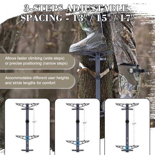 Kalkal climbing sticks demonstrate anti-slip grip on bark for secure ascent.