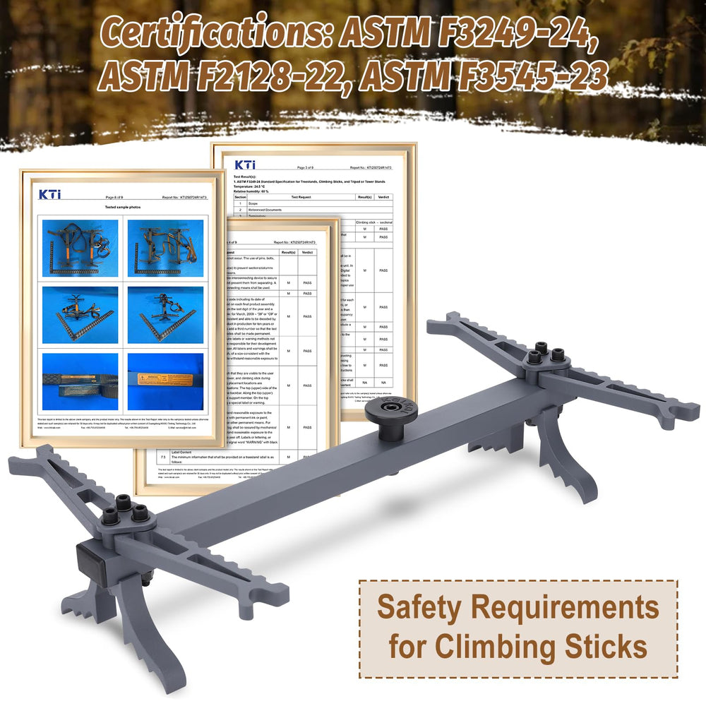 Kalkal climbing sticks non-slip-steps provide secure footing in damp conditions.