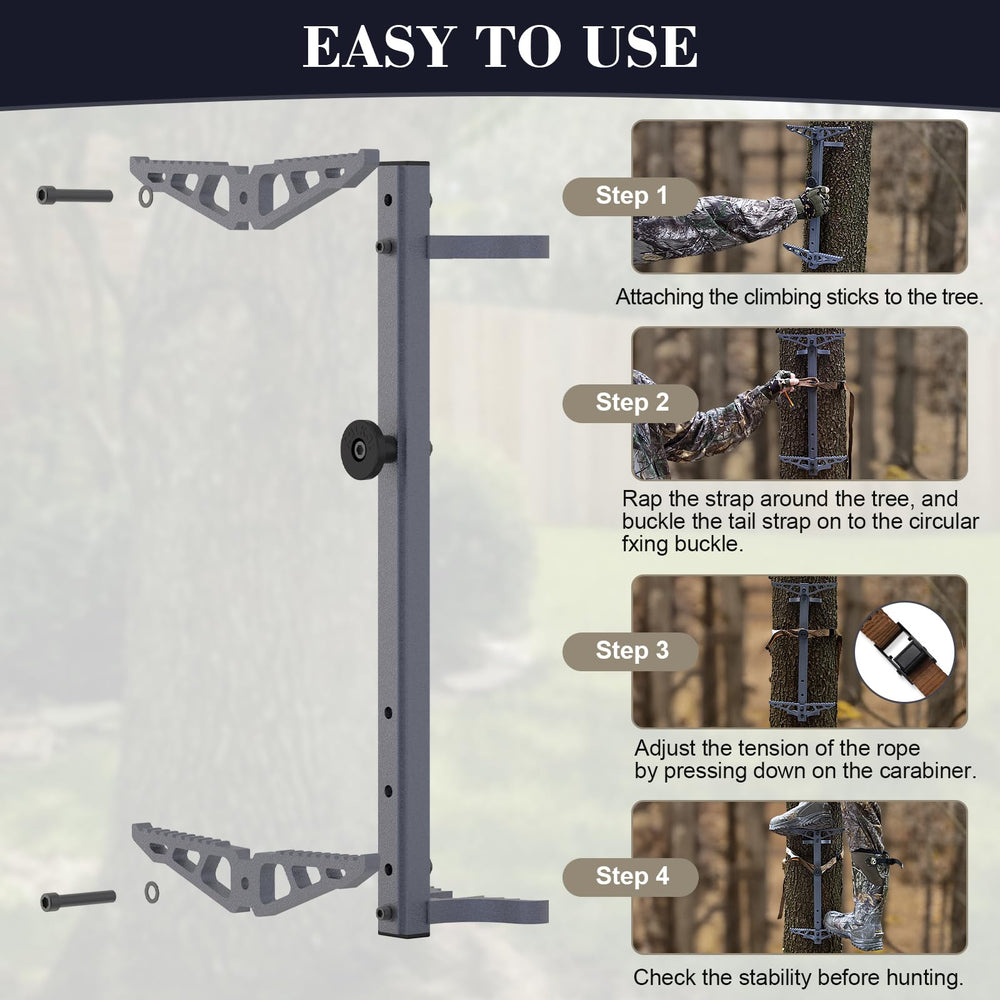 Kalkal climbing sticks suit saddle hunting with elevated opportunities.