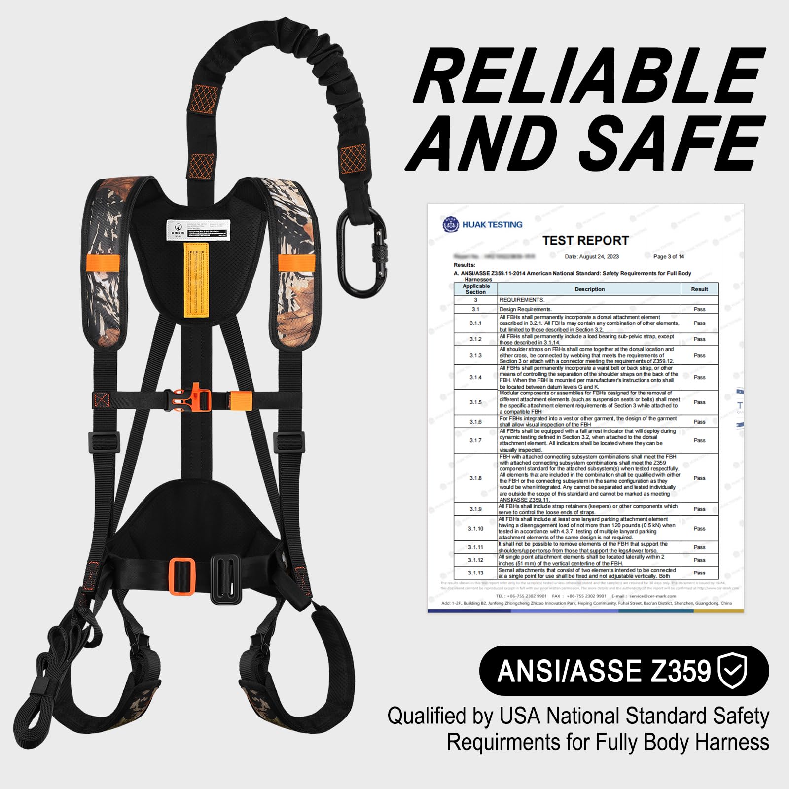 KALKAL hunter safety system with chest whistle for quick field signaling.