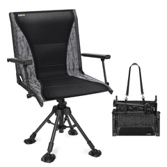 Kalkal Hunting Chair 360° swivel in action for silent, all-angle hunting usability.