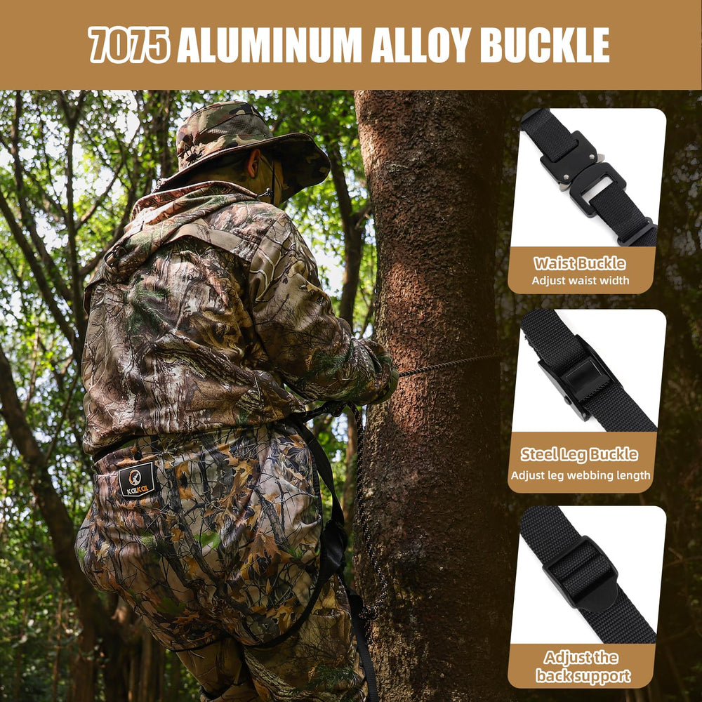 Kalkal saddle waist fit accommodates 28 to 40 inch waists.