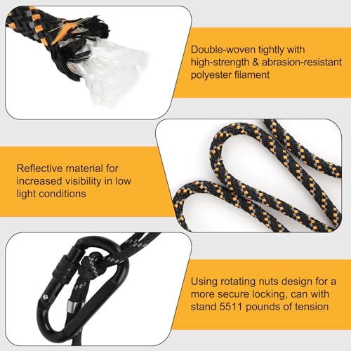 Kalkal sliding Prusik knot shows adjustable length for controlled ascent and descent.
