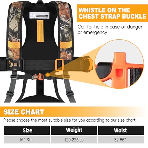 Kalkal Tree Stand Harness enables seamless 360-degree shooting from any angle.