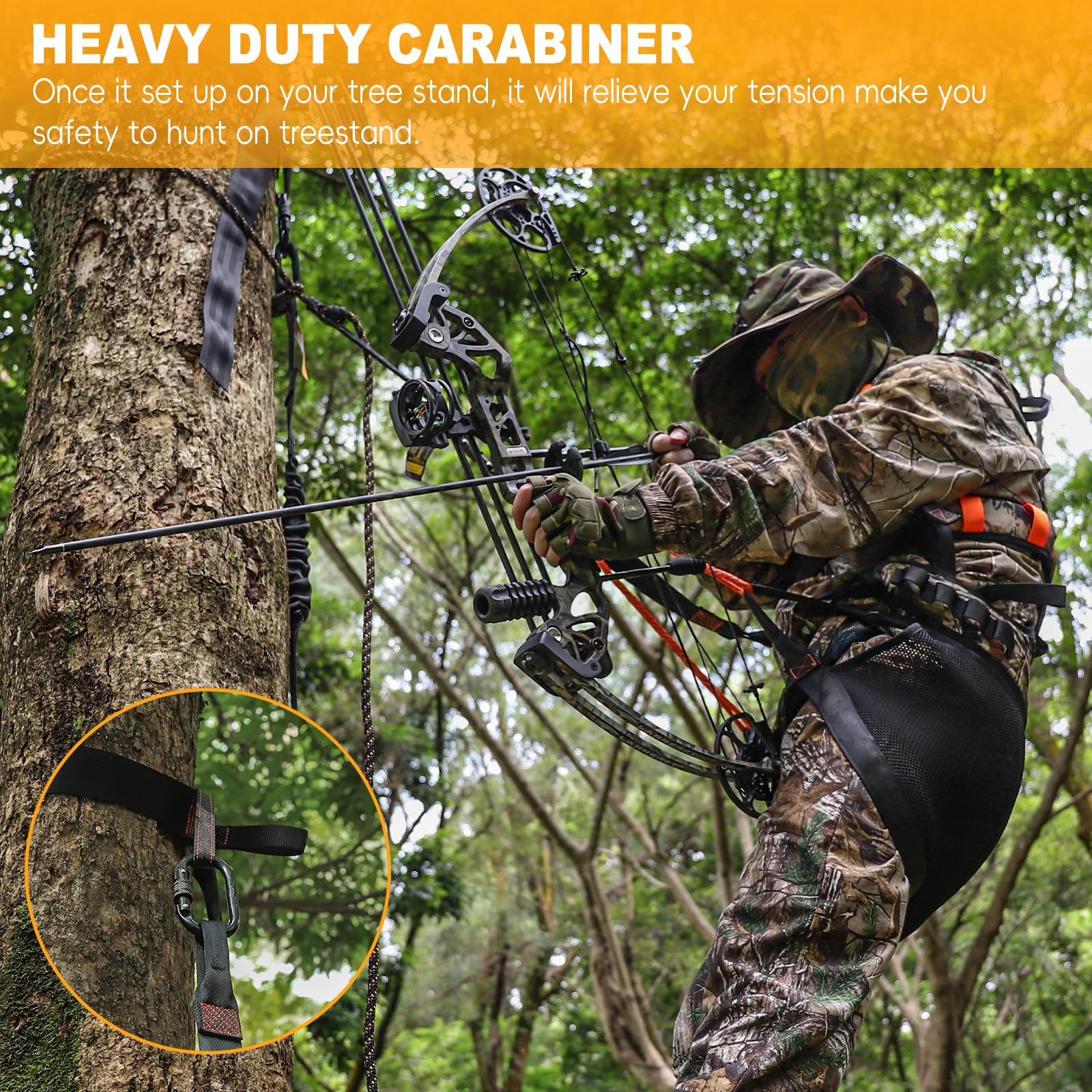 Kalkal harness features attachment loops for easy access to gear without noise.