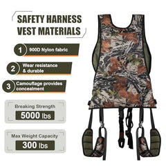 Kalkal tree stand harness breathable mesh for all-day comfort.