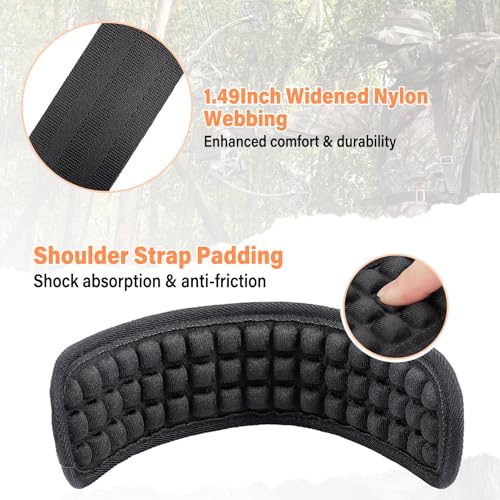 Kalkal Tree Stand Harness shows sturdy stitching and reinforced points for long-term durability.