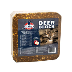 Kalmbach Feeds Apple Flavored Deer Block closeup highlights energy-dense texture for wildlife